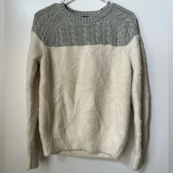 J Crew Cable Fuzzy Crewneck Sweater - Picture 2 of 7